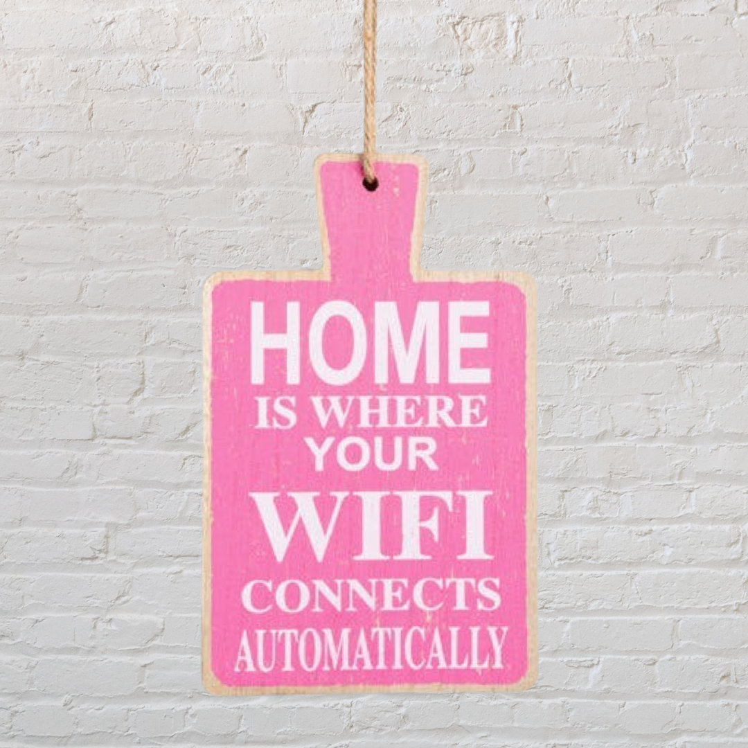 Wall Hanging Home WIFI Wall Pink