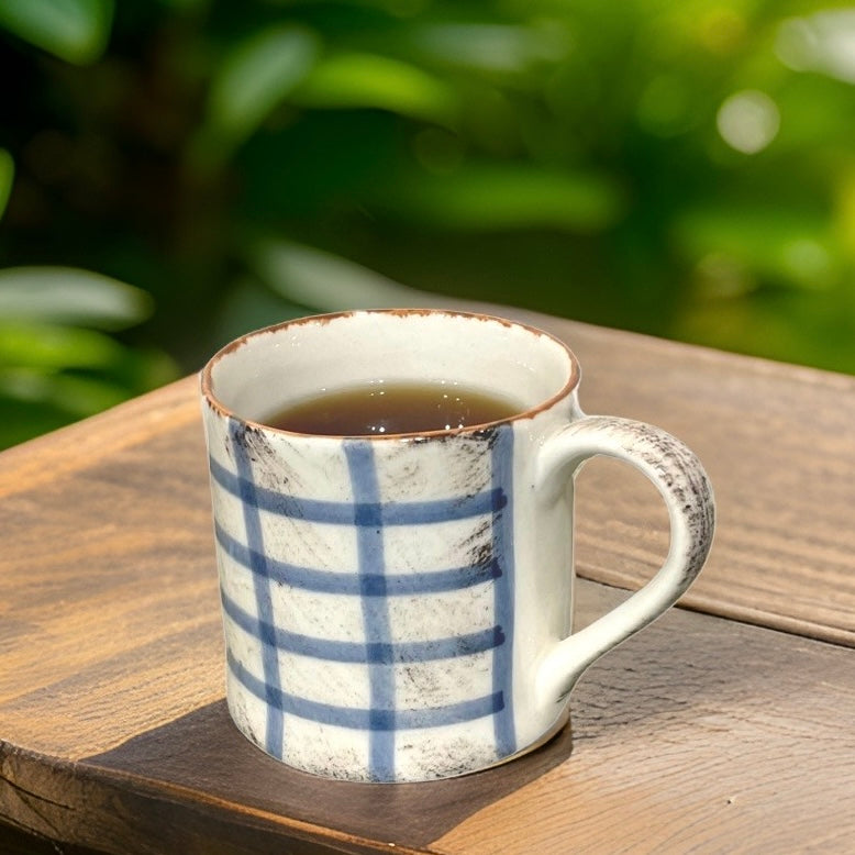 Coffee Mug - Emily Blue Checks