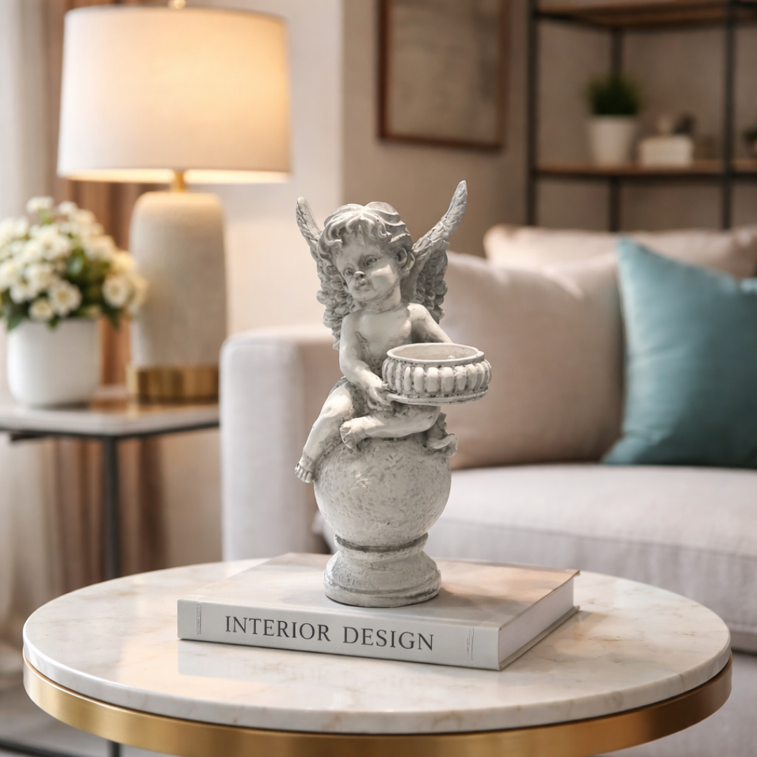 Claire - Cherub Décor Sculpture with Holder
