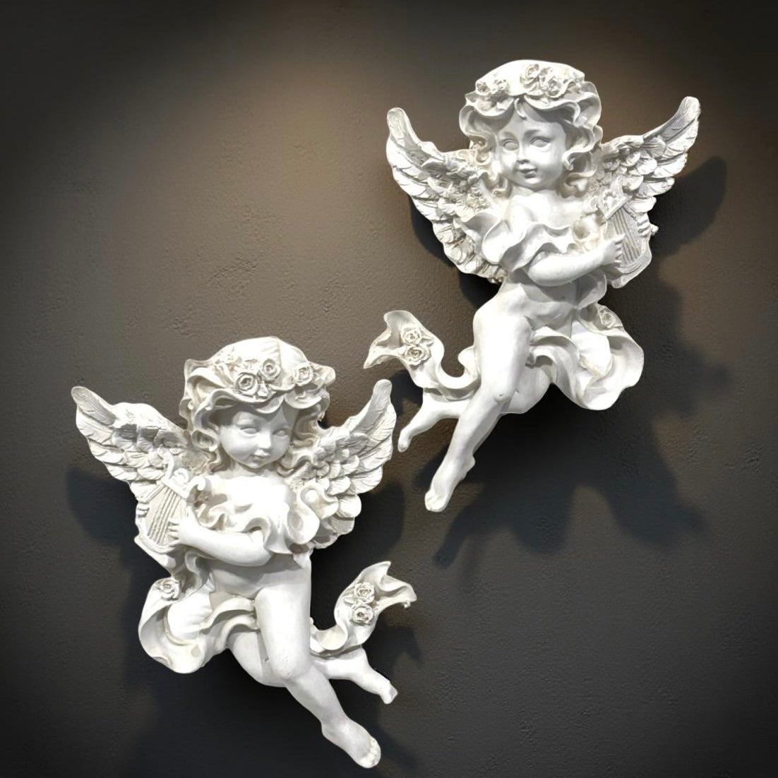 Wall Decor White Cherub S02 (C)