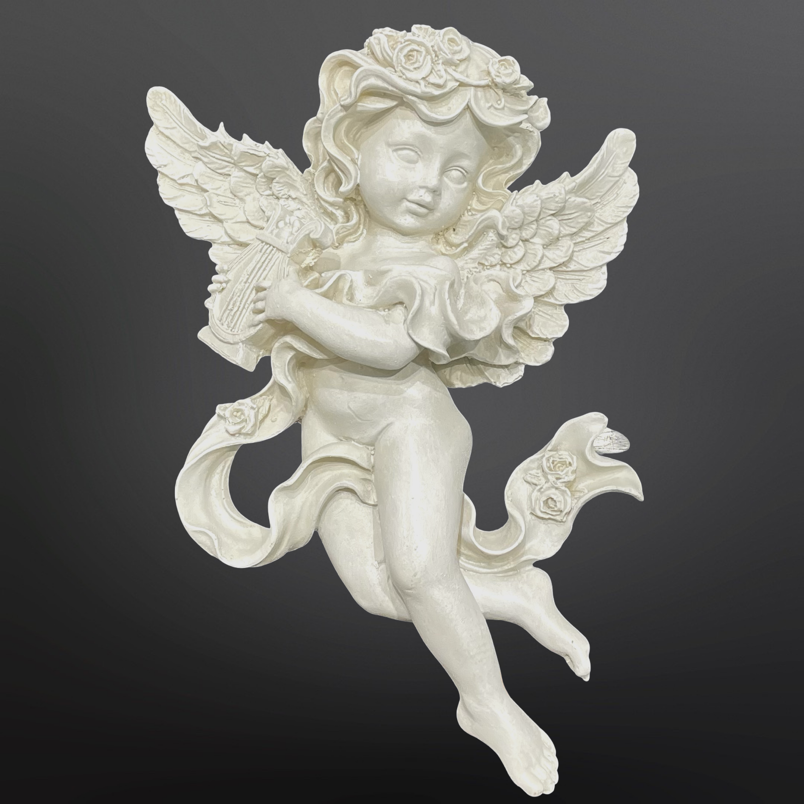Wall Decor White Cherub S02 (C)