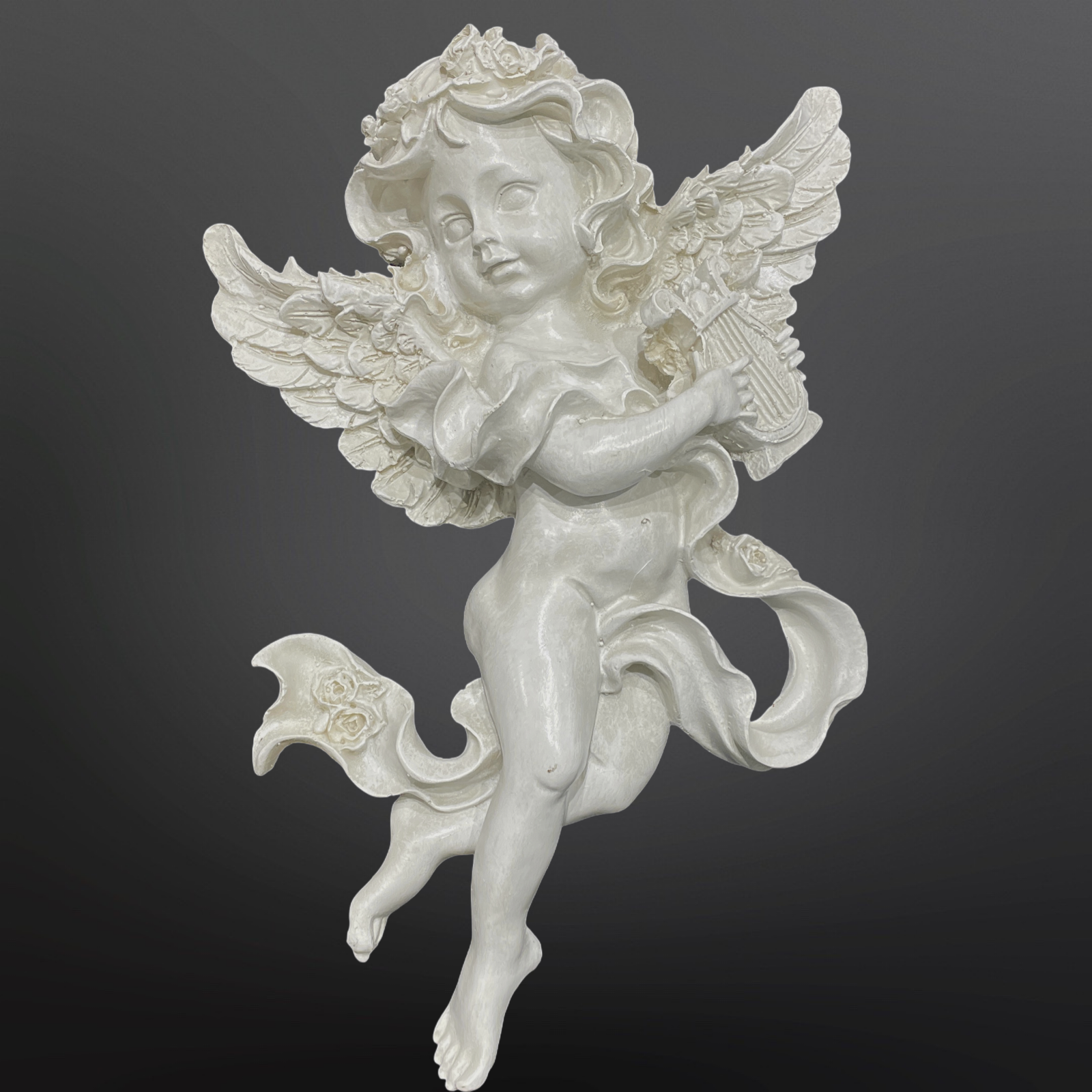 Wall Decor White Cherub S02 (C)