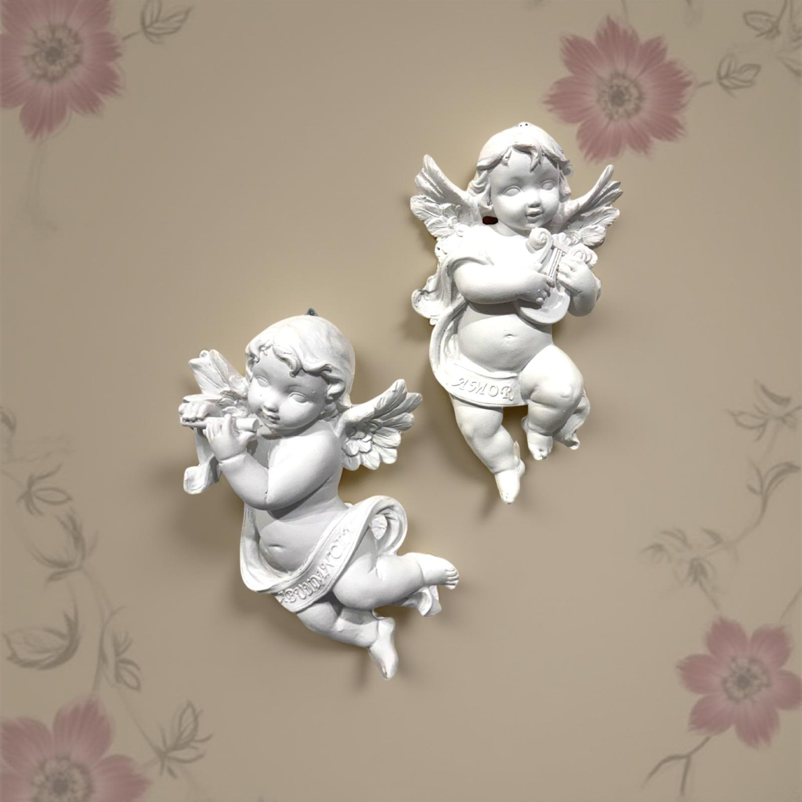 Wall Decor White Cherub S02 (A)