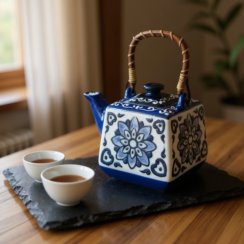 Albert Kettle - Blue Cane Handle