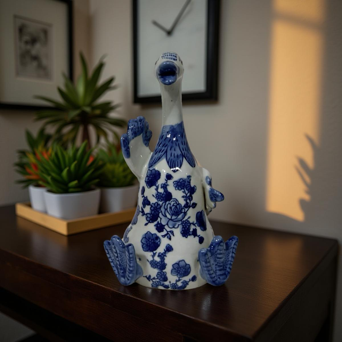 Decorative White & Blue Goose (A)
