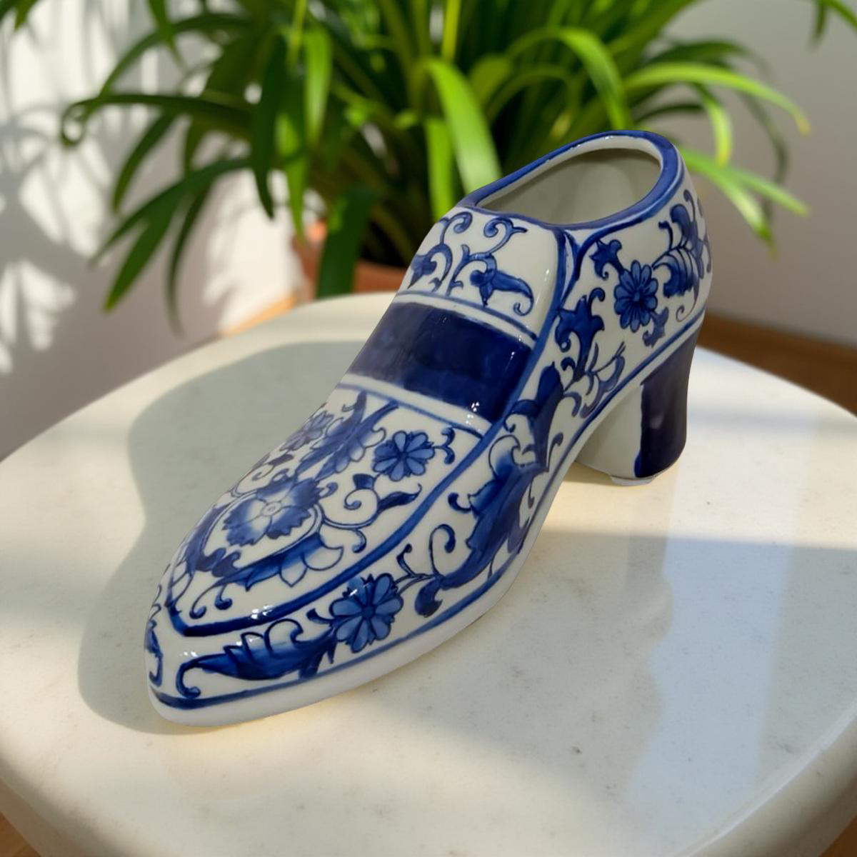 Decorative Shoe White & Blue (B)