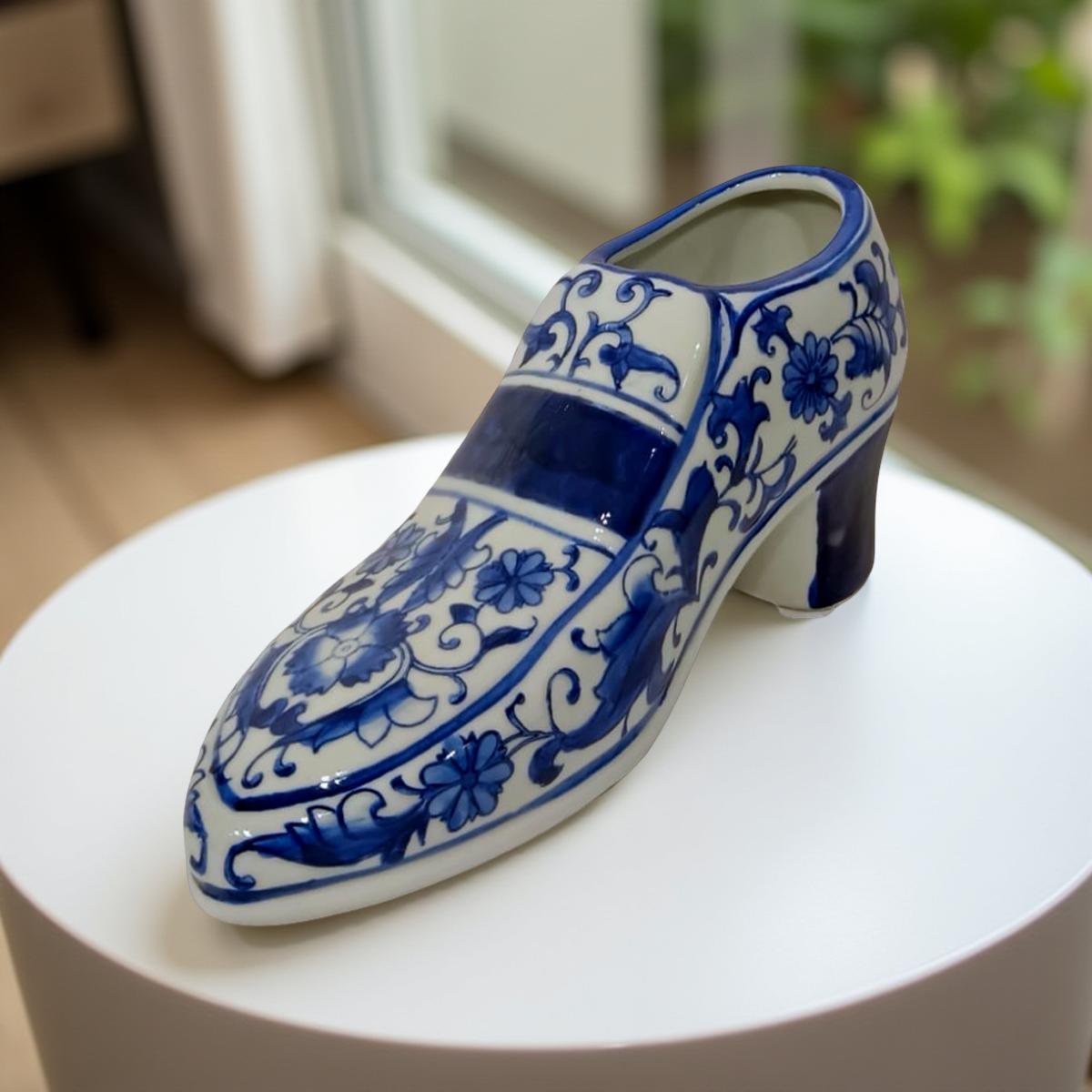 Decorative Shoe White & Blue (B)