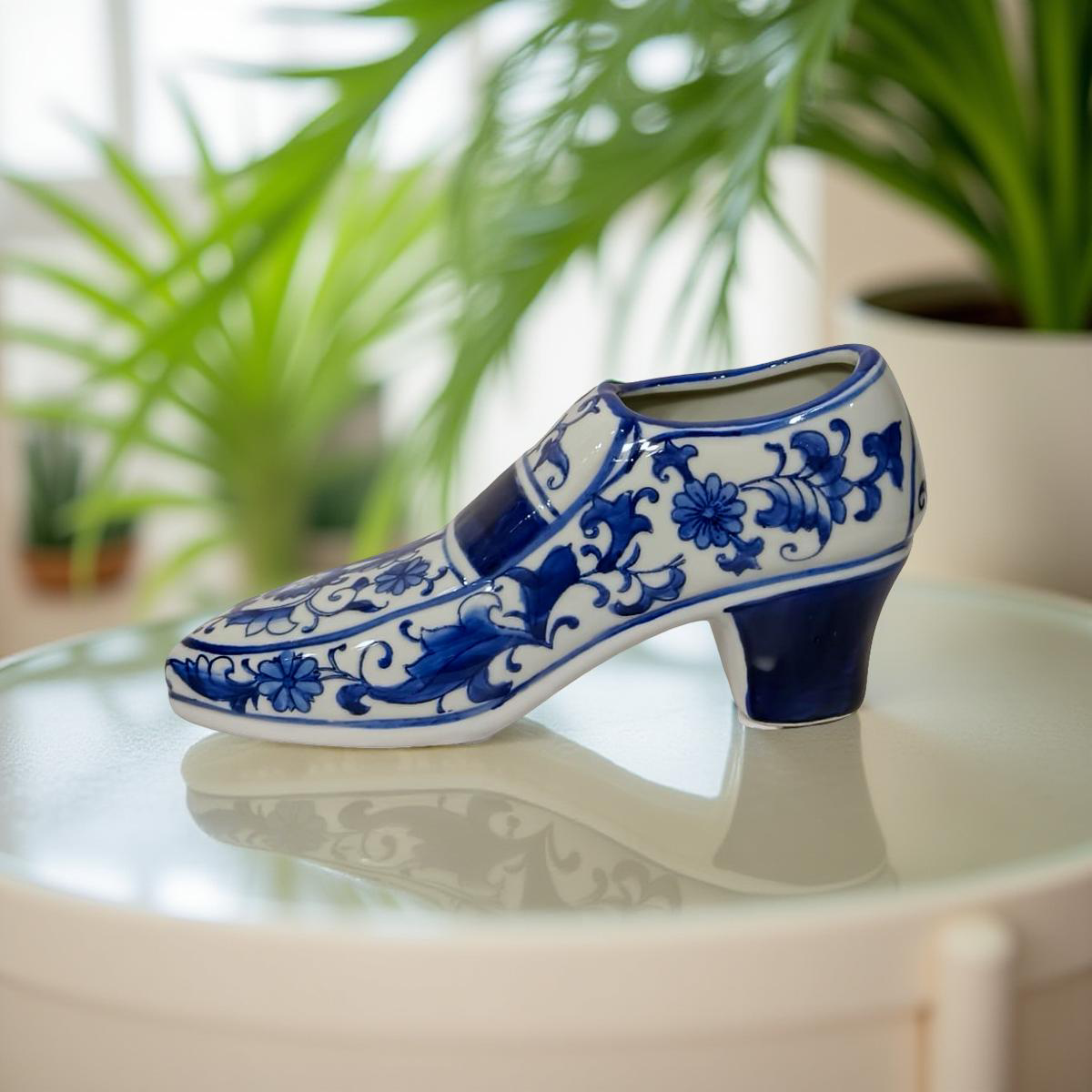 Decorative Shoe White & Blue (B)