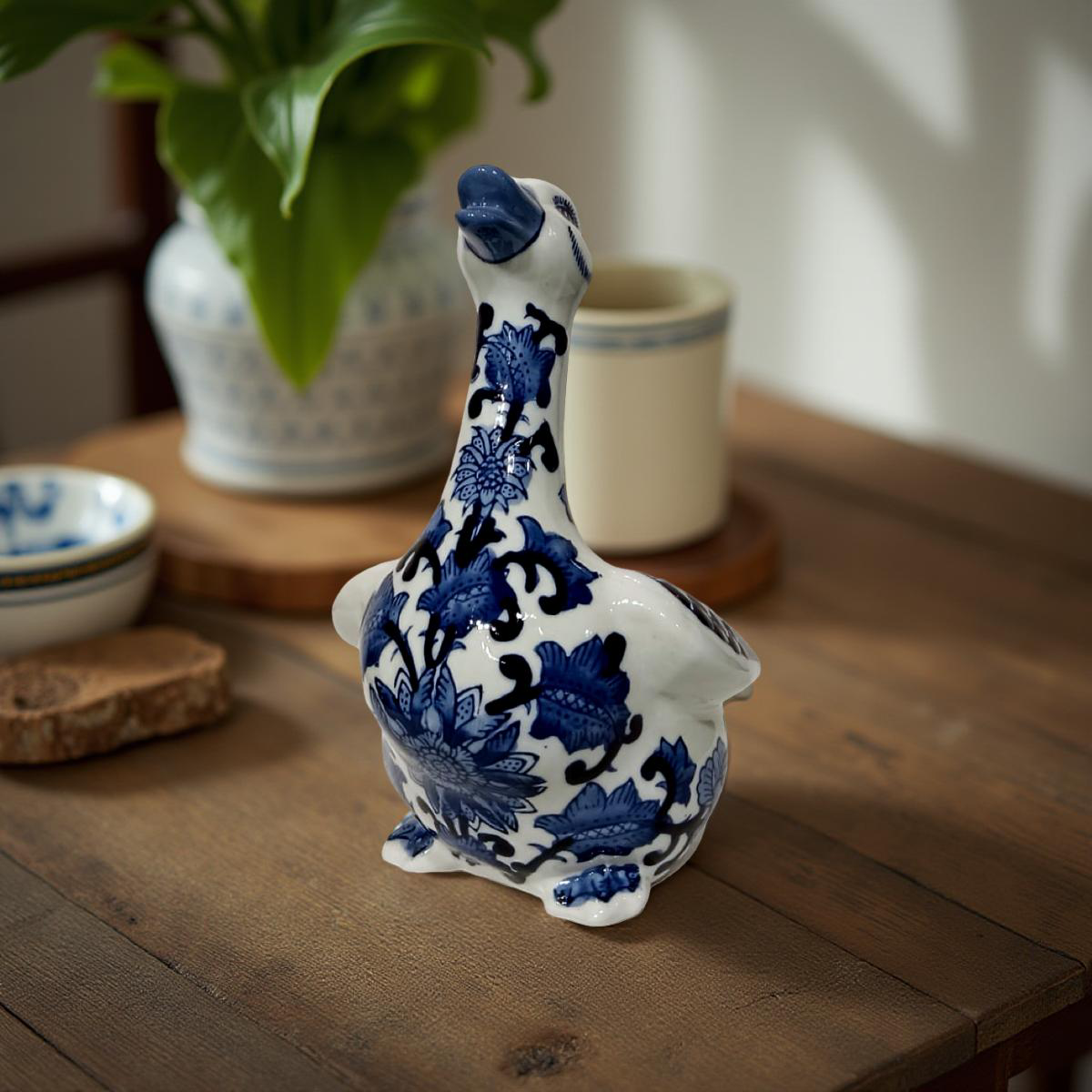 Decorative White & Blue Goose (B)