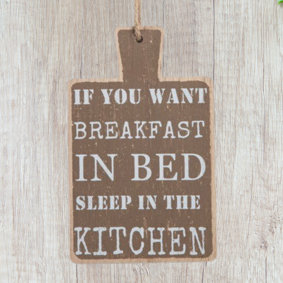 Wall Hanging Breakfast In Bed Wall Brown