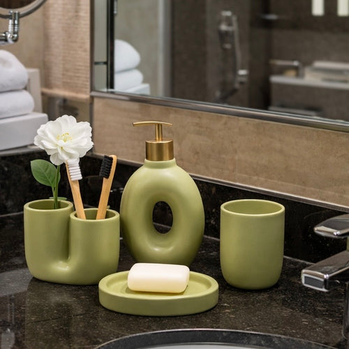 Bath Set Green Doughnut