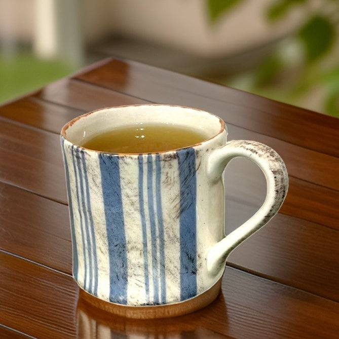 Emily Mug Blue Thick Thin Lines