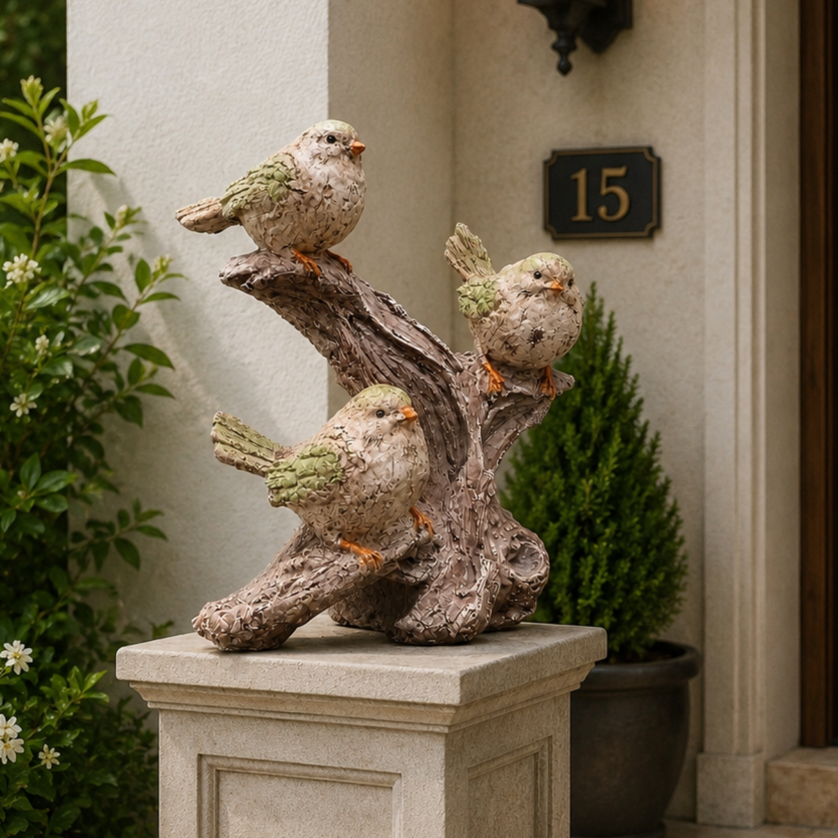 Three Whispering Birds Sculpture