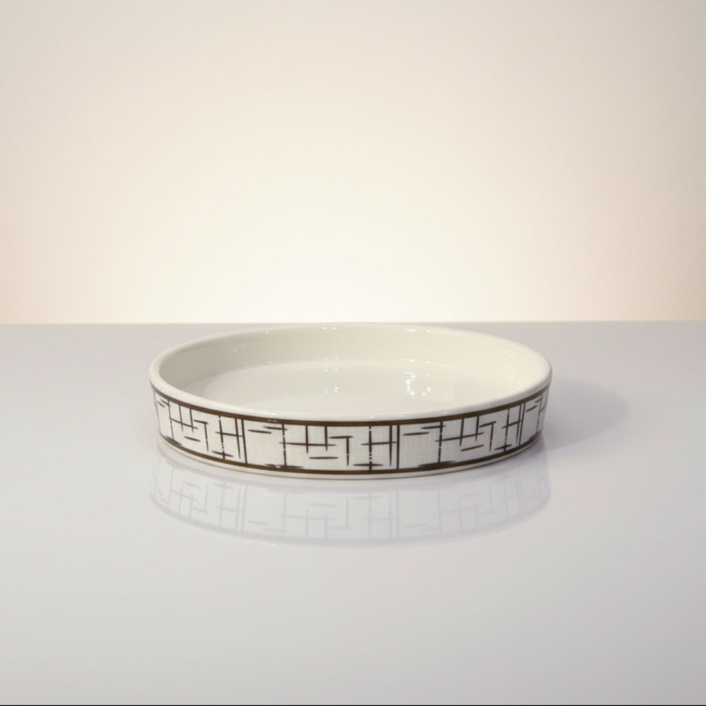 Bath Set Linear Lines White