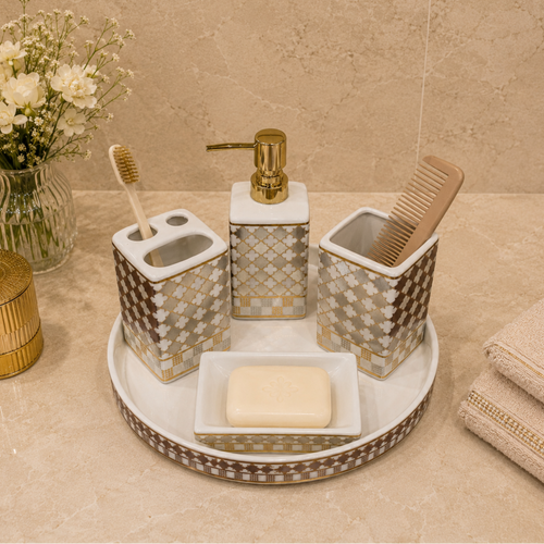 Bath Set Imperial Noir White