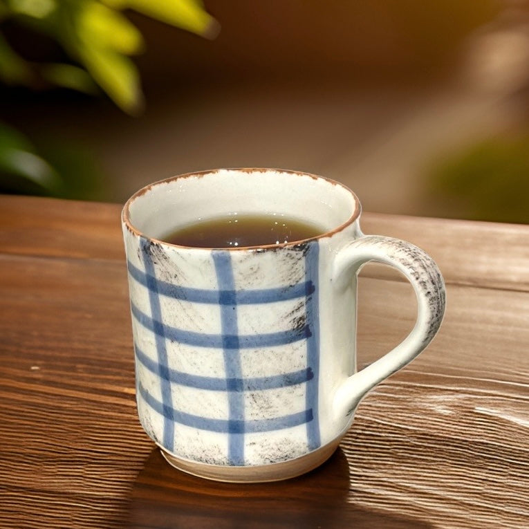 Coffee Mug - Emily Blue Checks