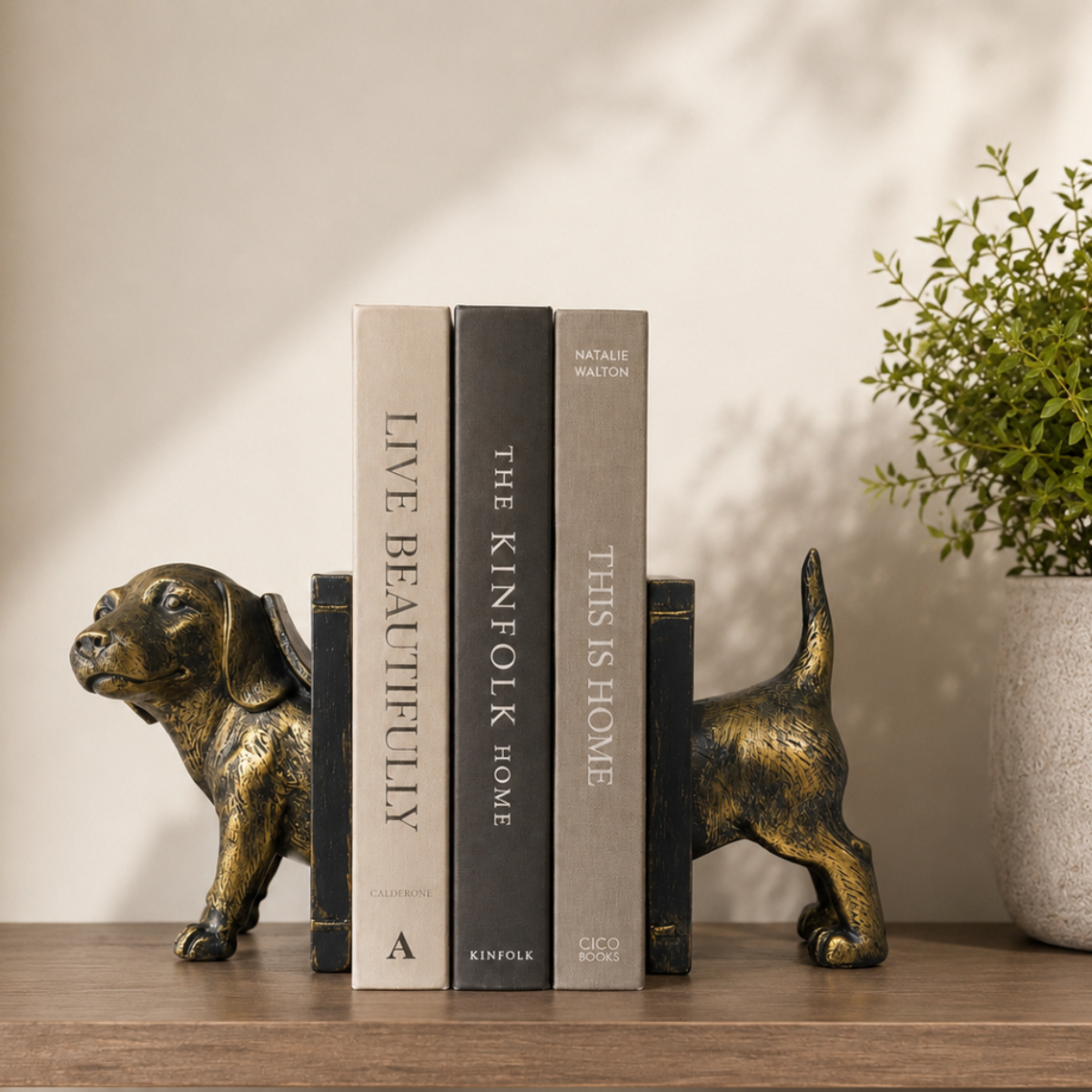 Bookend Golden Black Dashound