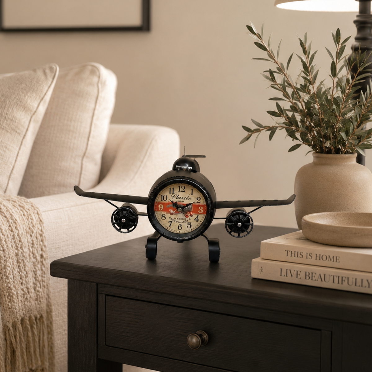 Black Helicopter Clock