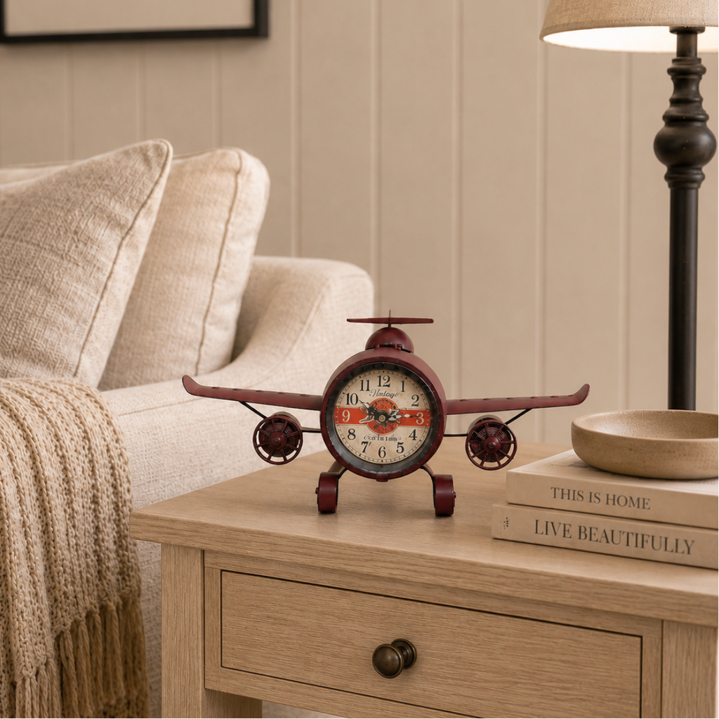 Red Helicopter Clock