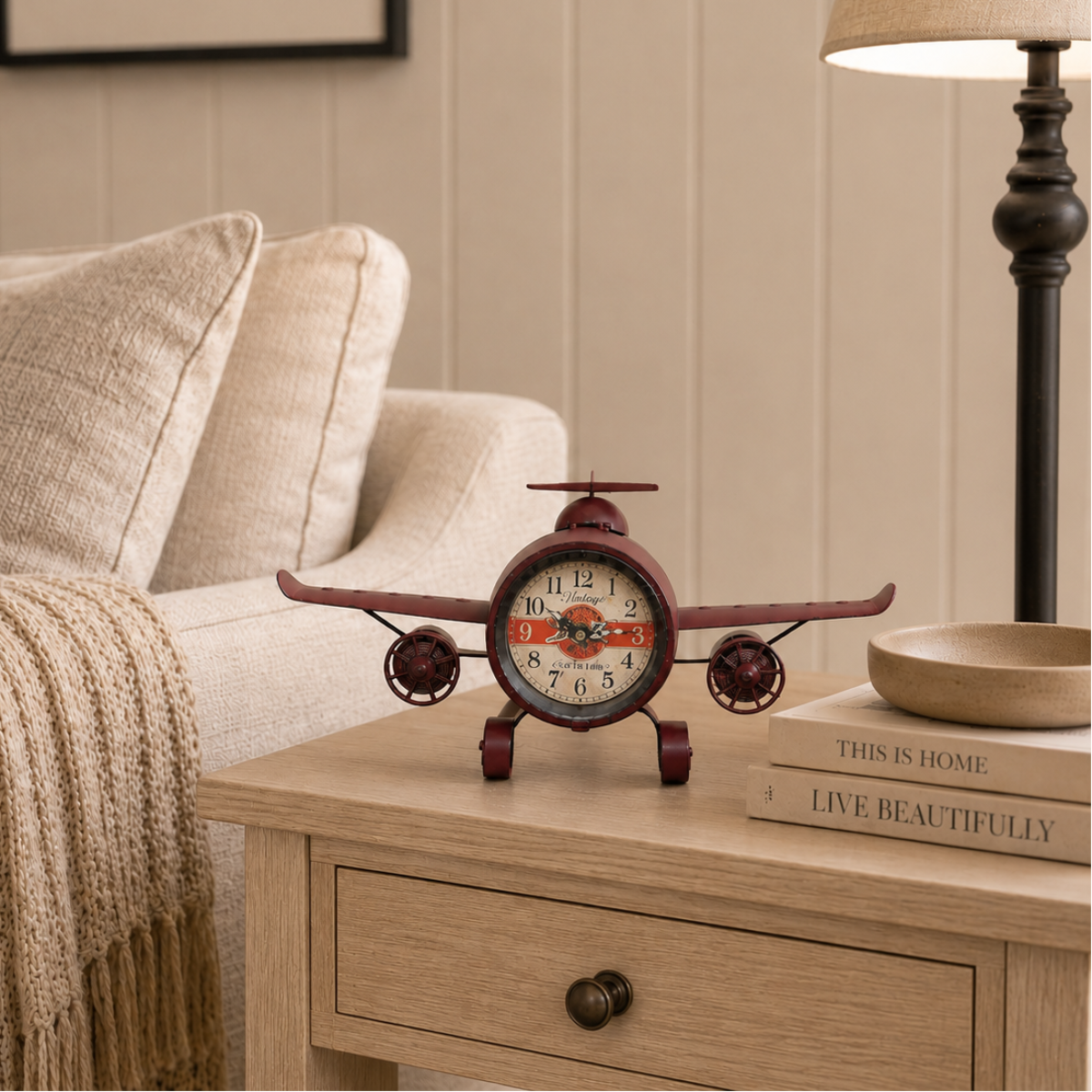 Red Helicopter Clock