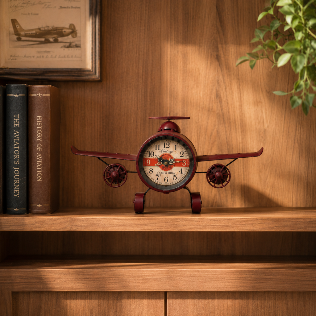 Red Helicopter Clock