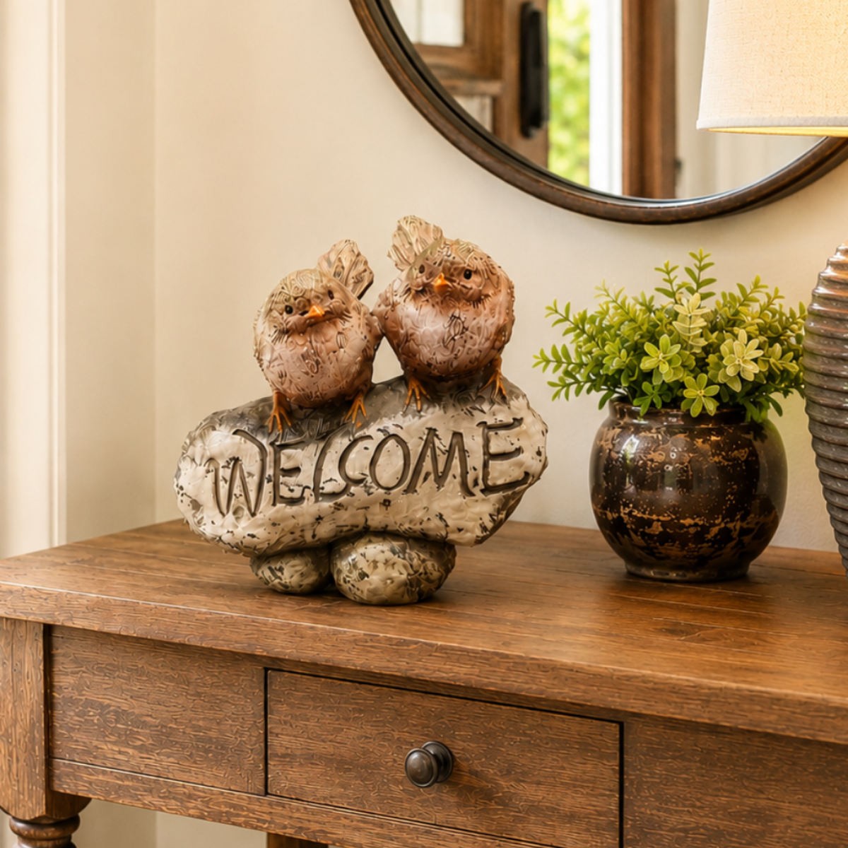 Welcome Bird Duo Décor