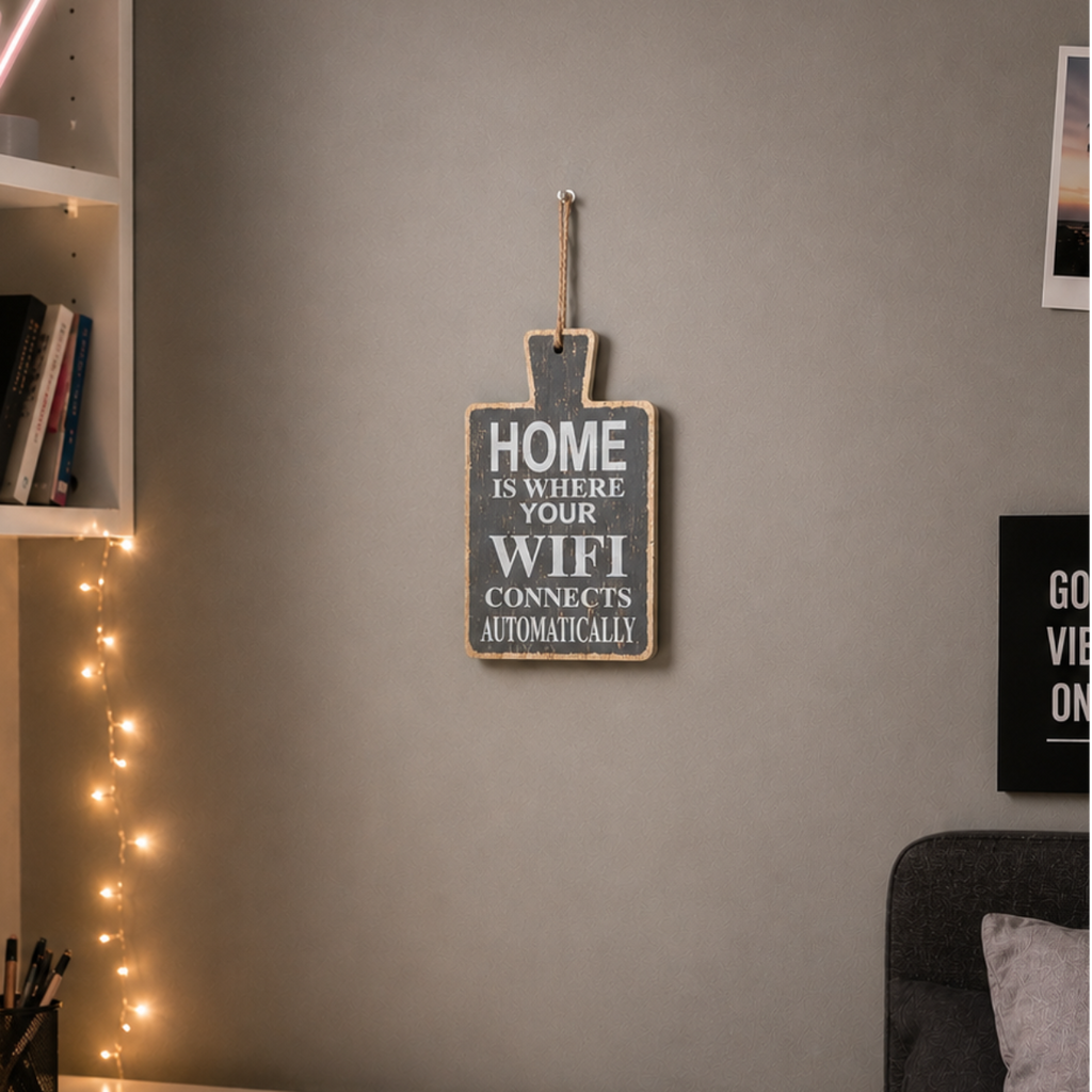Wall Hanging Home WIFI Wall Grey