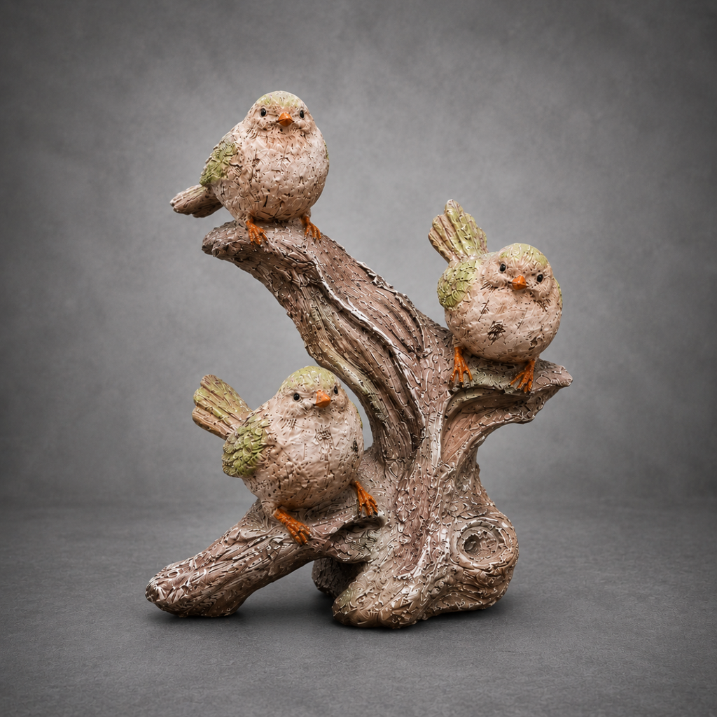 Three Whispering Birds Sculpture