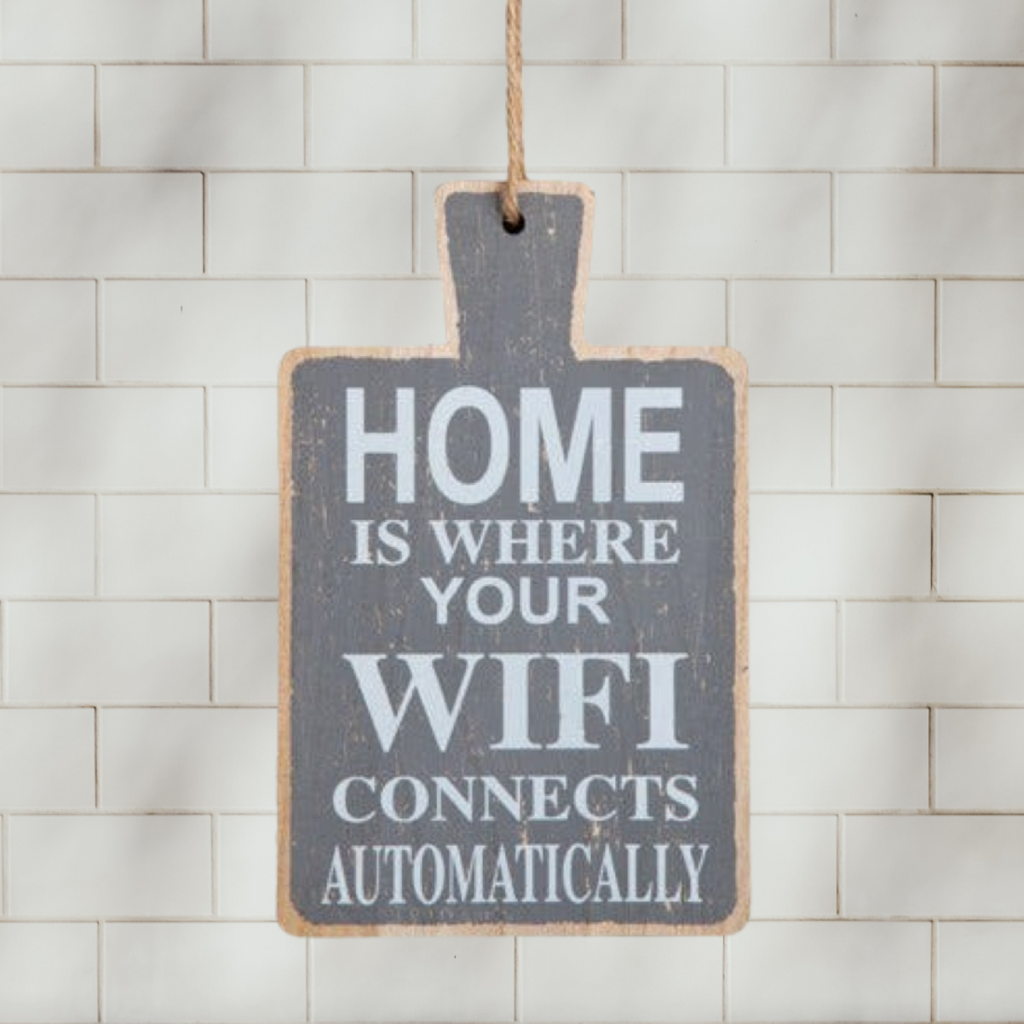 Wall Hanging Home WIFI Wall Grey