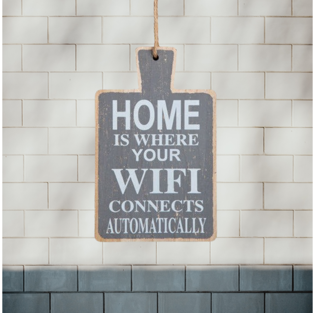 Wall Hanging Home WIFI Wall Grey