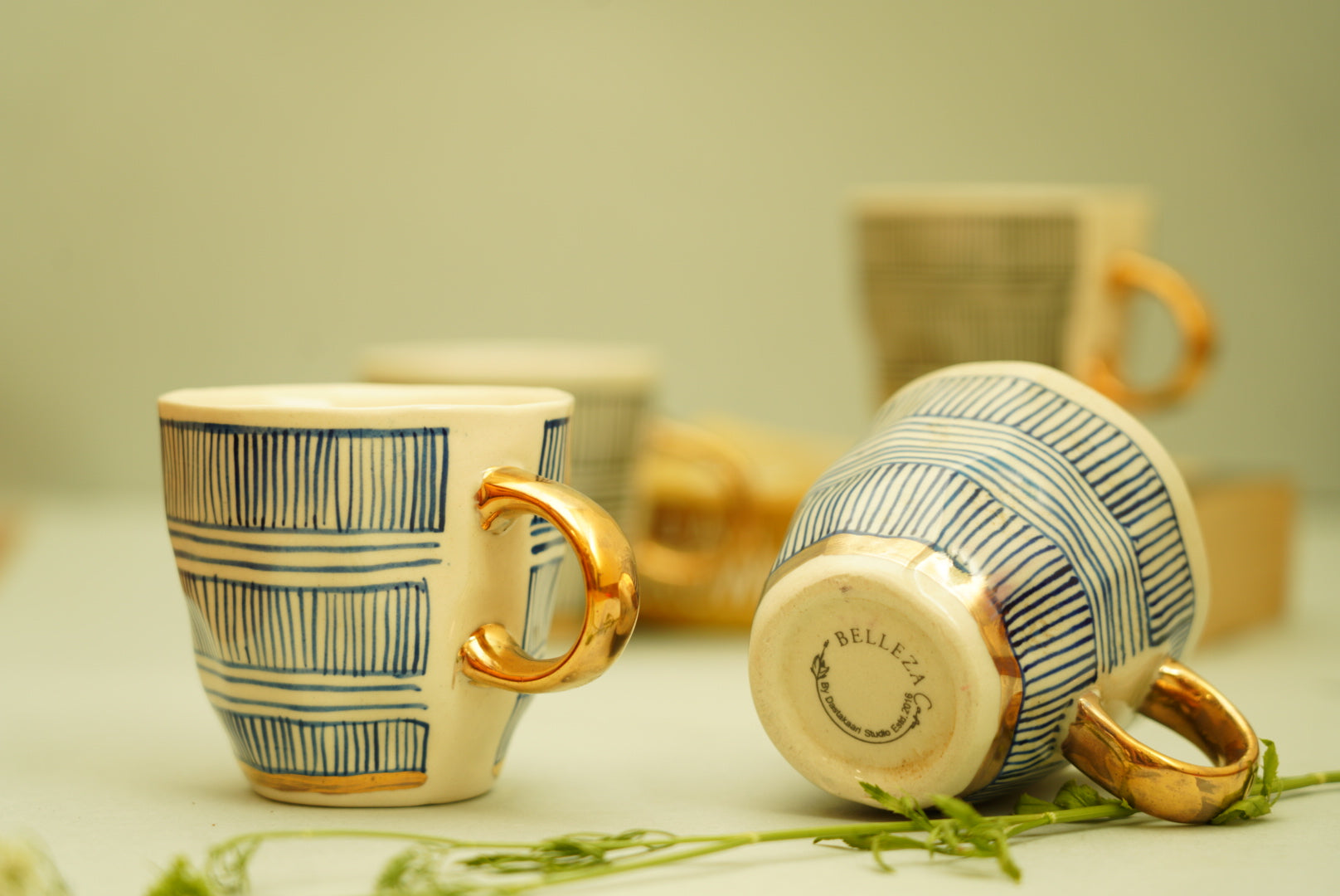 Estelle Mug Double Stripes Blue