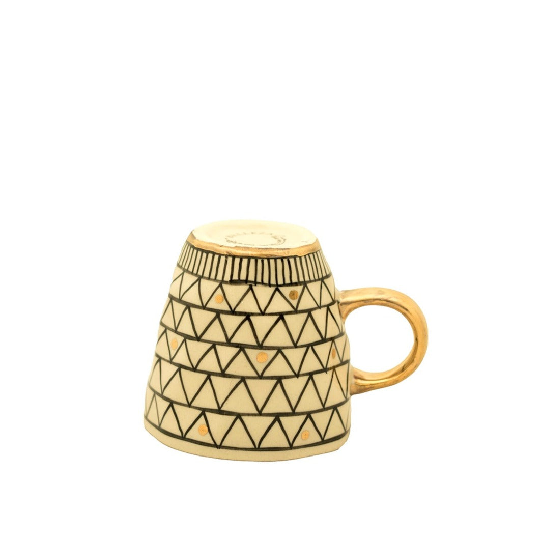 Estelle Mug ZigZag Gold Black