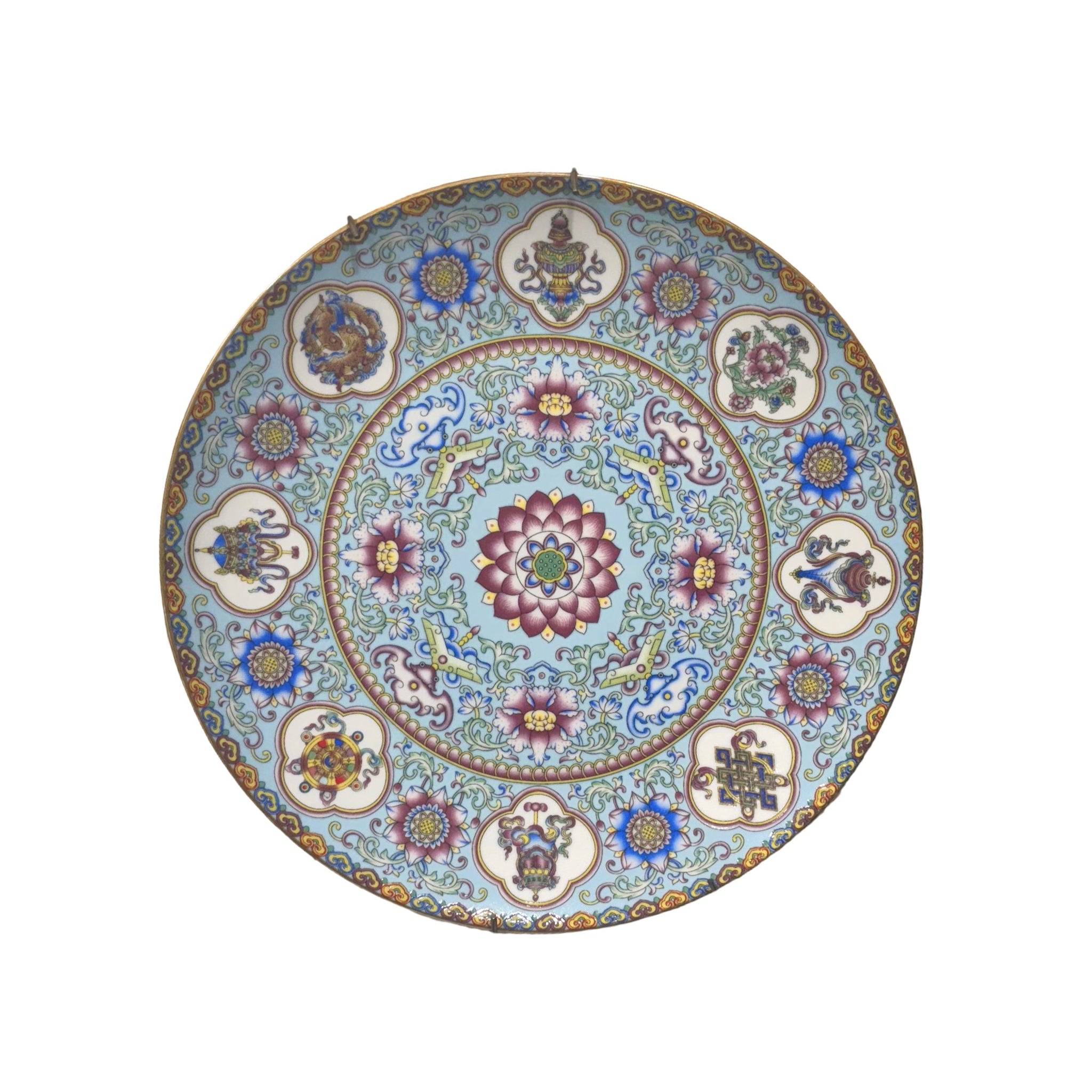 Wall Decor Albert Plate Blue (A)
