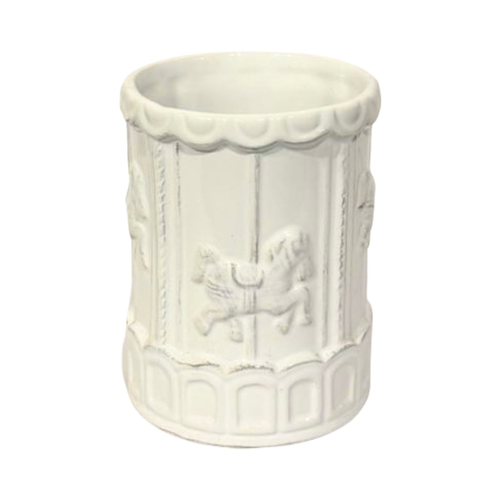 Bath Set Playful Horse in White