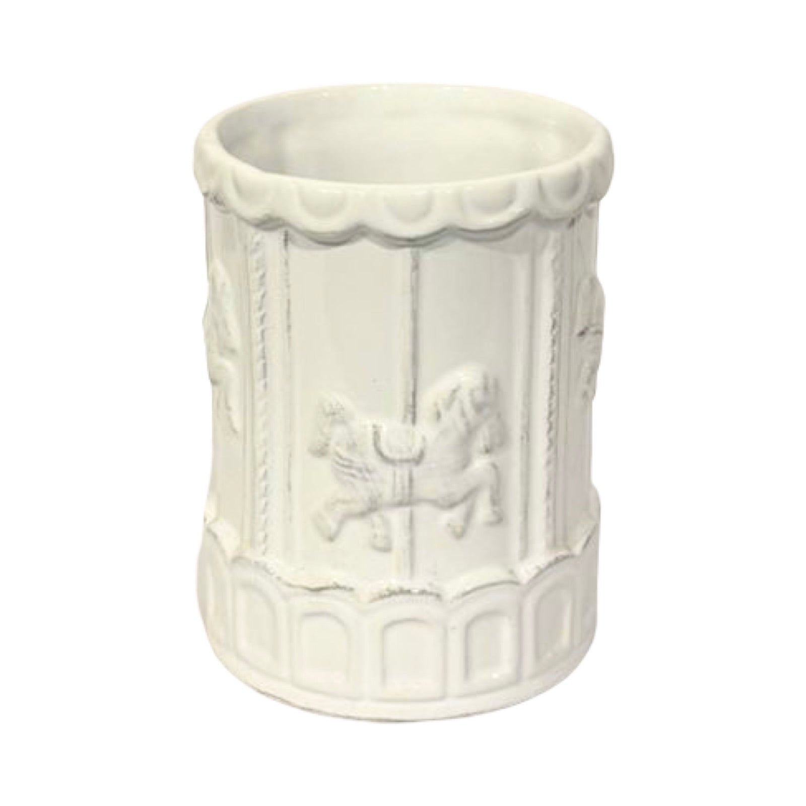 Bath Set Playful Horse in White