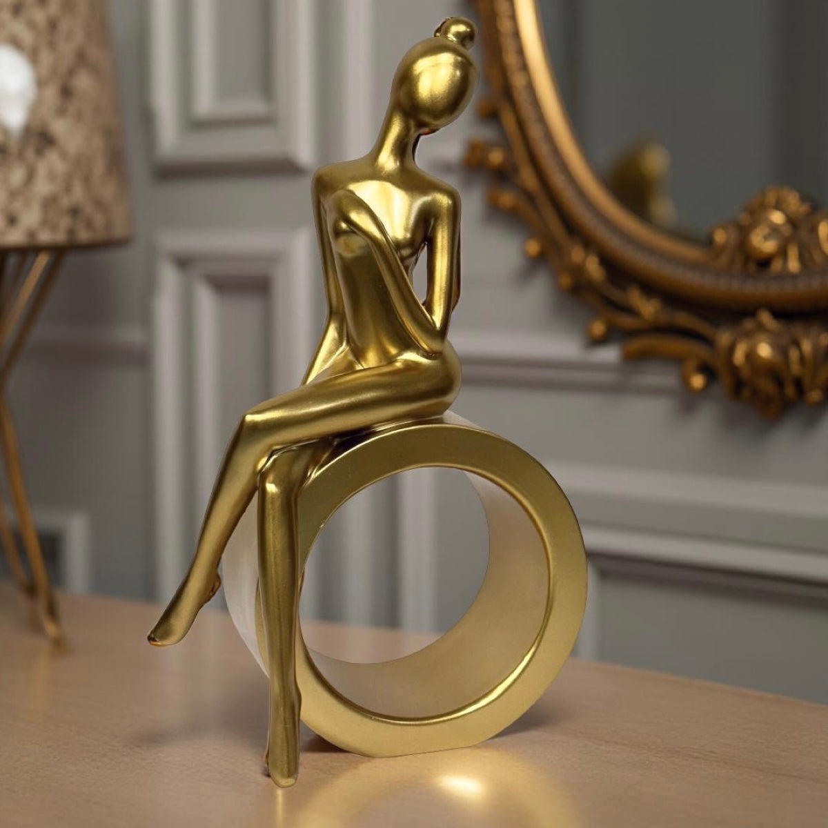 Figurine of Sitting Gold Lady