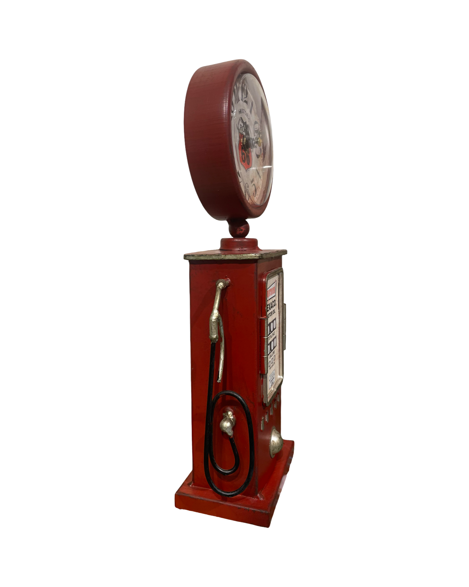 Table Top Clock Red Gasoline Station
