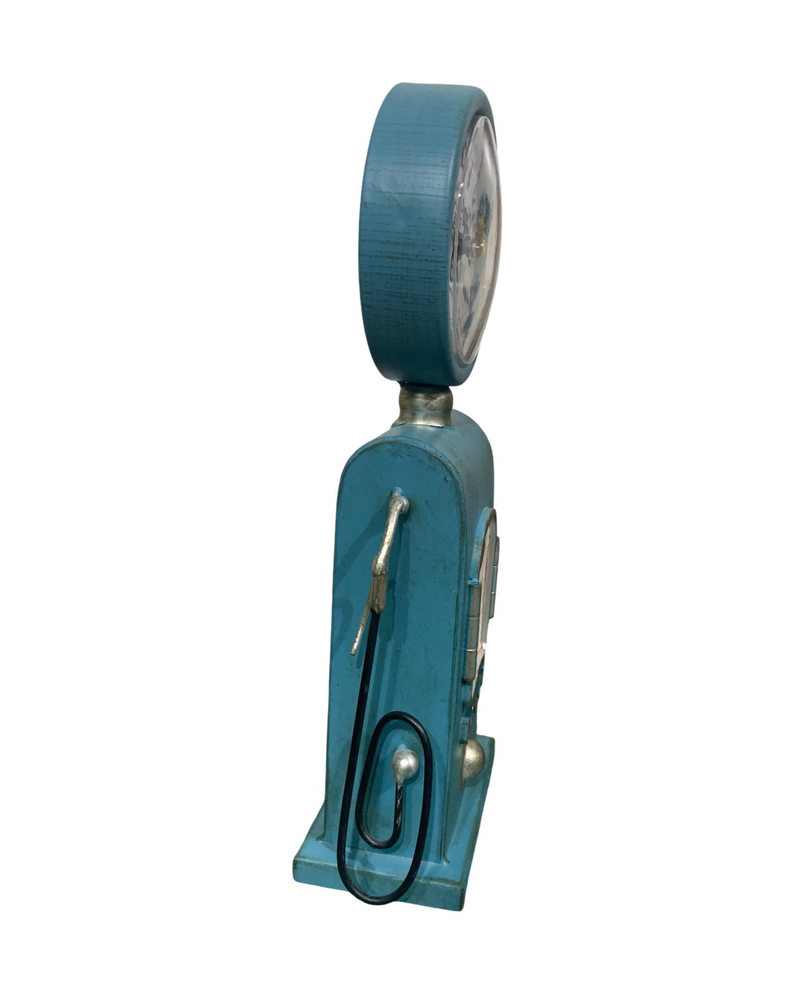 Table Top Clock Blue Gasoline Station
