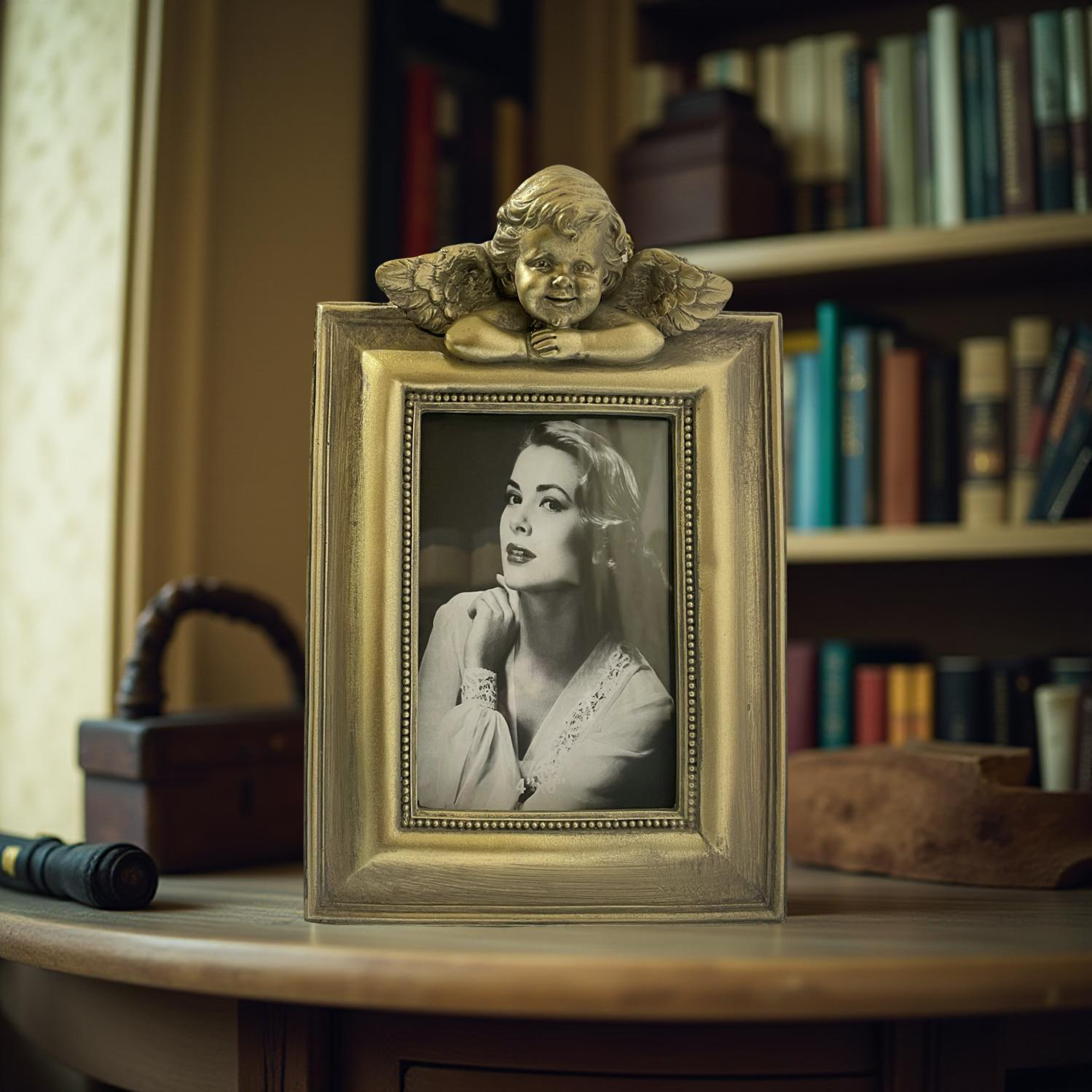 Photo Frame Gold Cherub Small