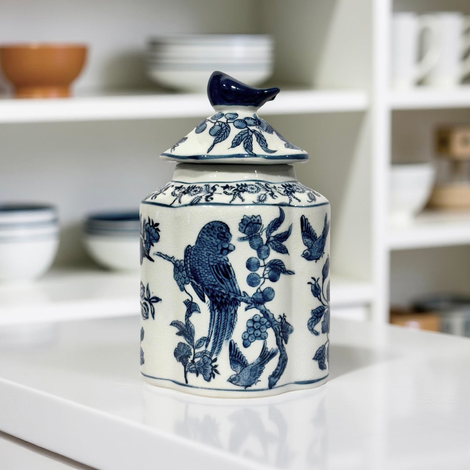 Temple Jar Iris Bird Small