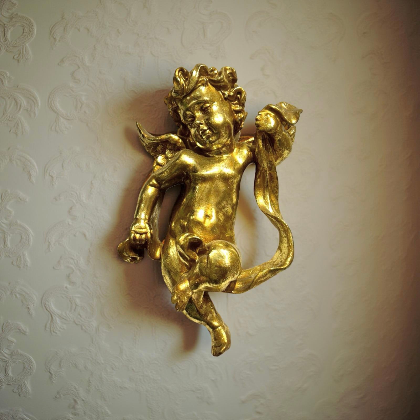 Wall Decor Gold Cherub (B)