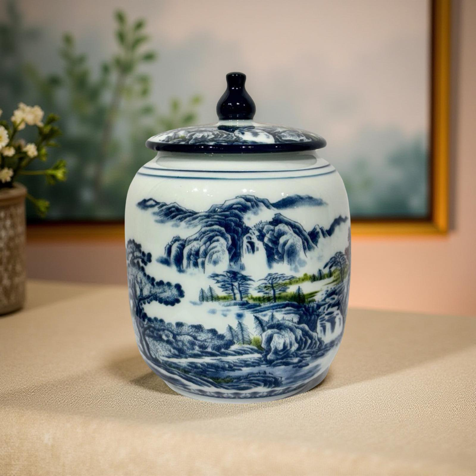 Decorative Jar - Blue Mandarin (C)