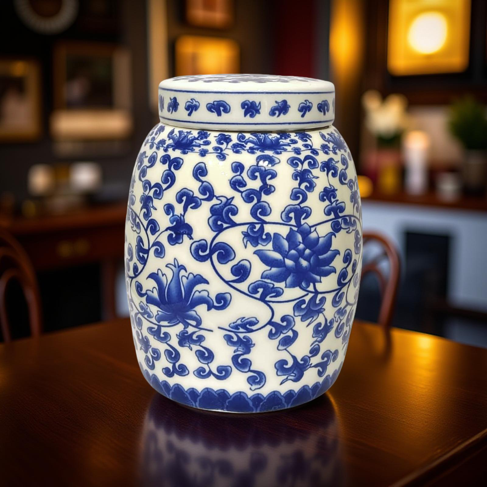 Decorative Jar - Blue Mandarin (A)
