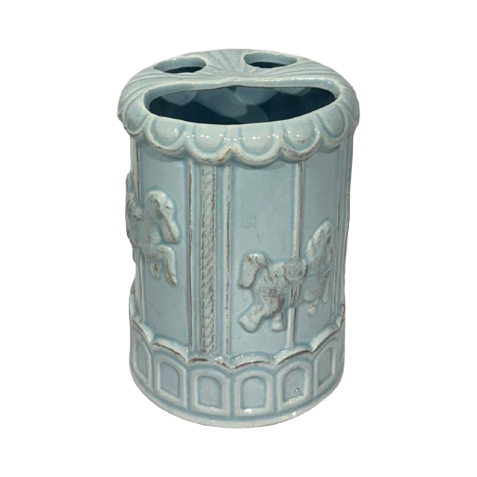 Bath Set Playful Horse in Blue