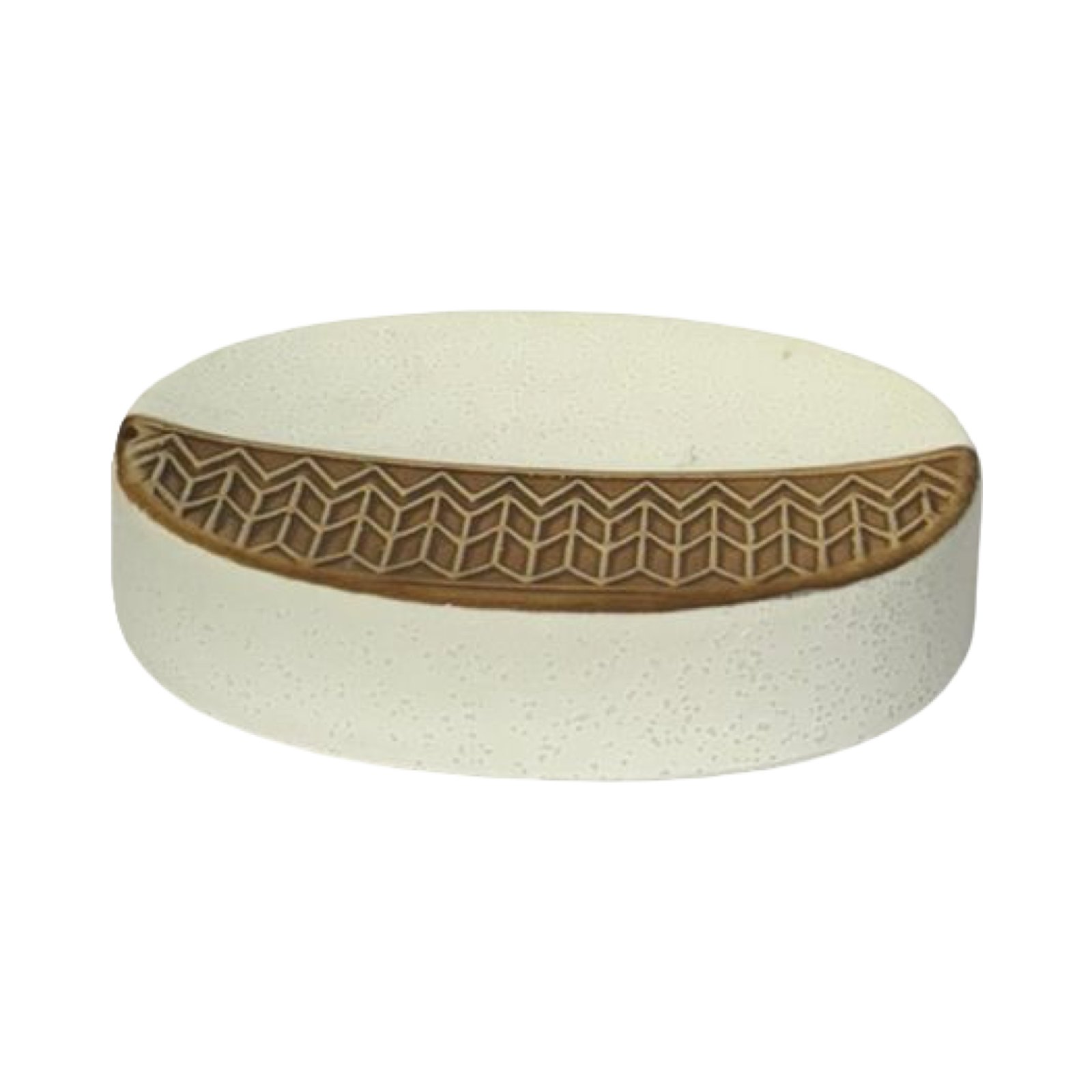 Bath Set White & Brown with Tray
