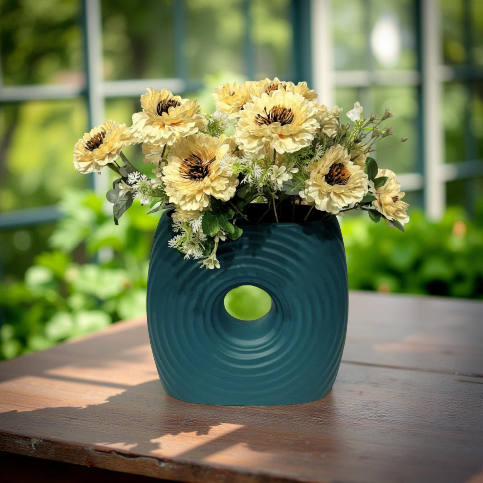 Vase Green Square Small