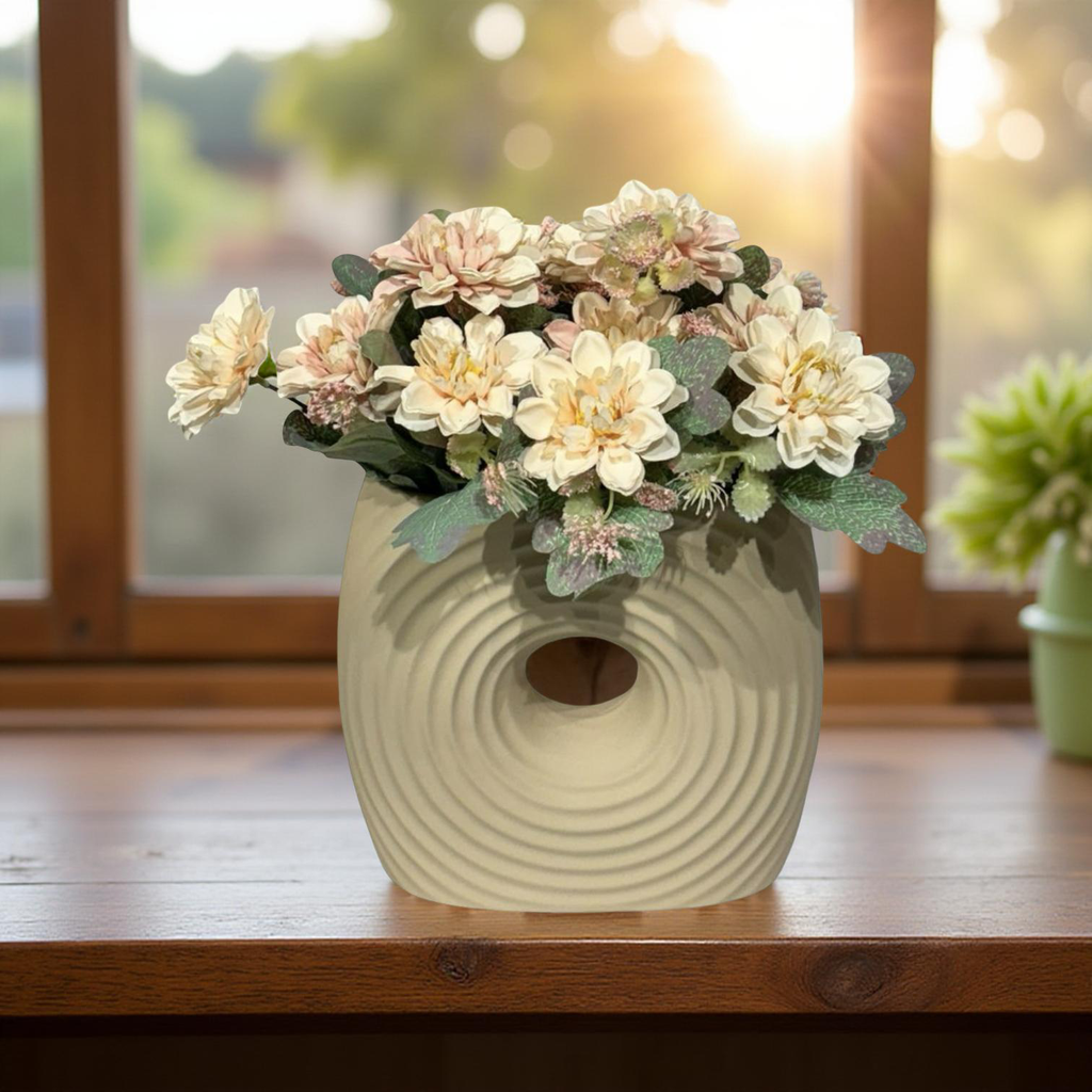 Vase Cream Square Small