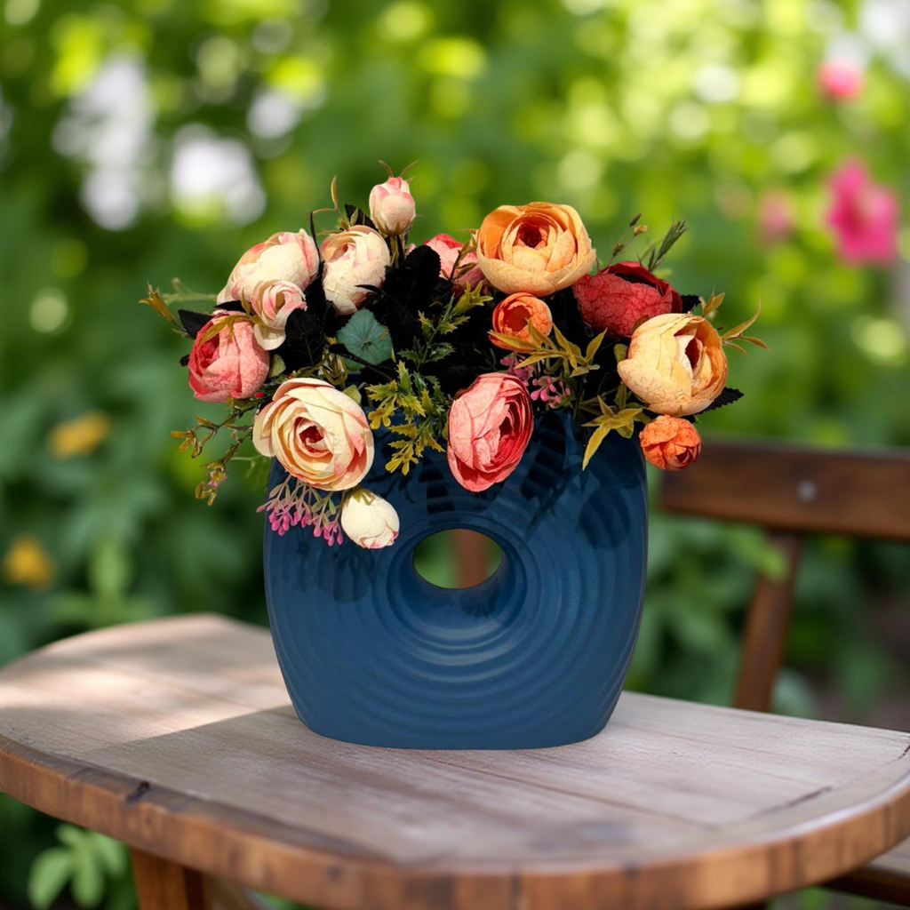 Vase Blue Square Small