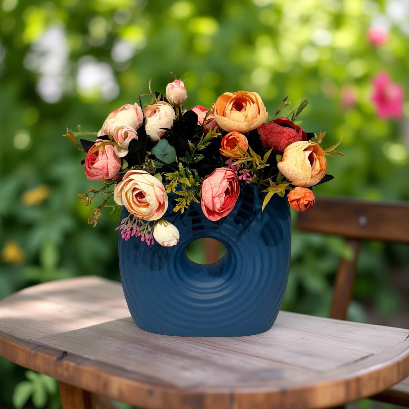 Vase Blue Square Small