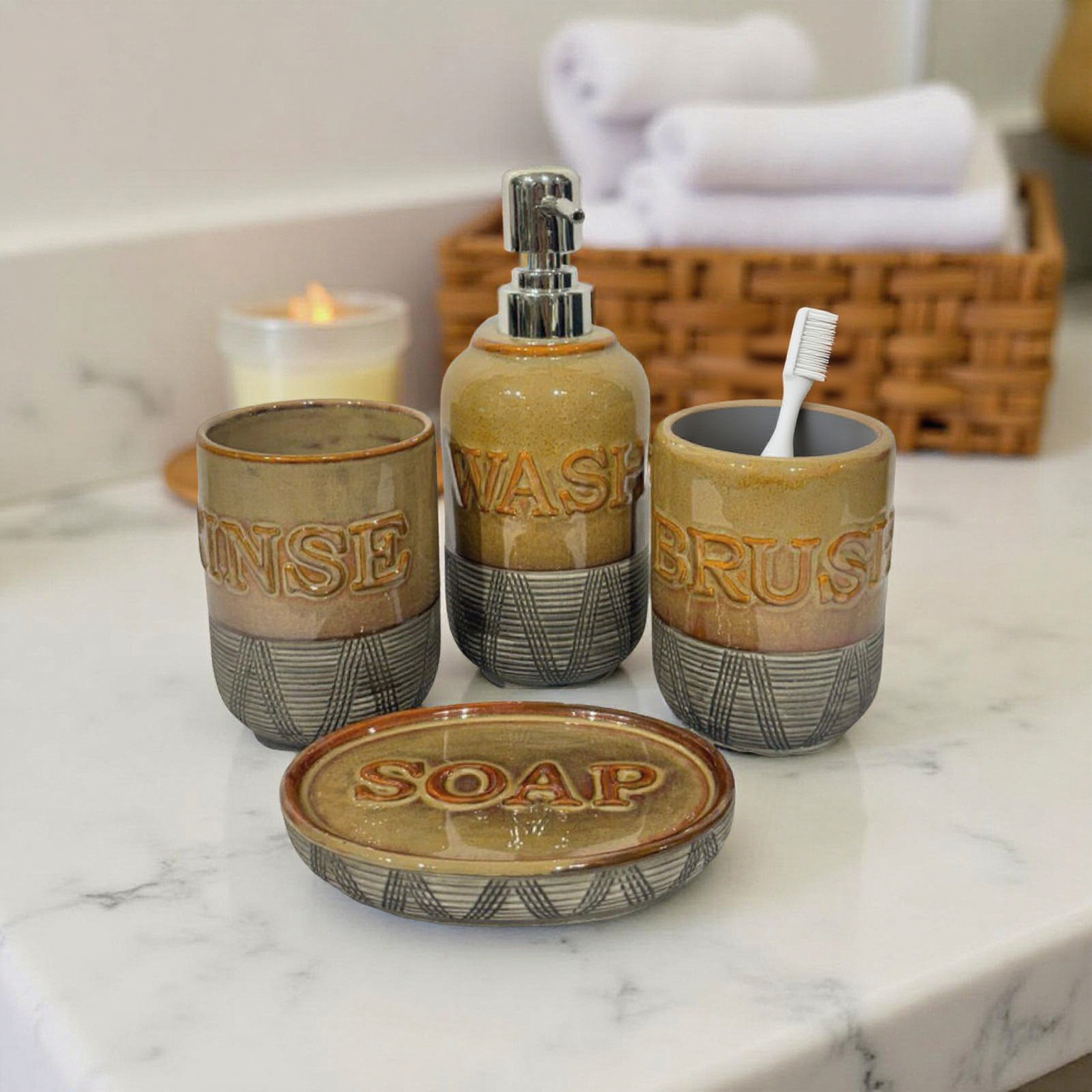 Bath Set WBRS Brown